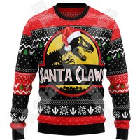 Halloween Christmas Santa Claus Graffiti Vintage Retro Winter Ugly Sweater 3DPrint Harajuku Pullover Casual Funny Long Sleeves 3