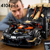 2026 New Hot Toys 4104pcs High Tech Racing Car Spear Megacar Supercar Building Block Puzzle Model Toy Birthday Ornament Gifts image 4