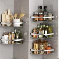 Stainless Steel Shower Caddy Tension Mounted Wall Corner Shelf Bathroom Storage Organizer for Toiletries And Accessories