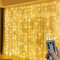 Guirlande de rideaux LED 3M, guirlande lumineuse féerique avec télécommande, guirlande du nouvel an, décoration de noël, décoration de fête de mariage