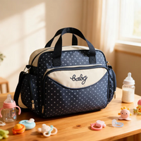 Fashionable Dot Lightweight One Shoulder Mommy Bag for Going Out Multi functional, Large Capacity Handheld Diagonal Diaper Bag