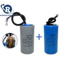 Motor capacitor 450V Single-phase motor 220V CD60 Starting capacitor+CBB60 Running capacitor 250UF 40UF 300UF 50UF