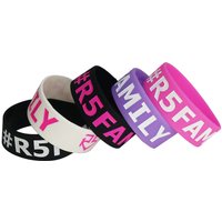 Fashion 1PC R5 Family Silicone Wristband 1" Wide Band Rubber Bracelets&Bangles For Music Concert Adult Size Jewelry Gift SH091