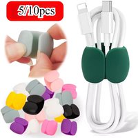 5/10PCS Cable Winder Organizer Clips Mouse Wire Headphone Holder USB Charger Holder Desk Tidy Organizer Wire Cord Protector
