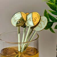30/50/100pcs Personalised Wedding Drink Stirrers Bachelorette Party Cocktail Stirrer Baby Shower Swizzle Decorations