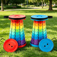 Upgraded Portable Foldable Folding Stool Retractable Folding Camping Stool Suitable For Adults Outdoor Fishing Gardening