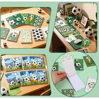 Soccer Pattern Mini Spiral Notebooks for Kids Sports Birthday Party Favors Football Themed Pocket Notepad Student School Gifts