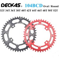 Deckas 104BCD plateau ovale/rond large étroit roue à chaîne vtt VTT vélo 32T-52T pédalier dent plaque pièces 104 BCD