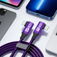 purple 100W Type-C to Type-C Fast Charging Data Cable, Universal for iPhone 16/15 Series,Samsung Galaxy Android Phones & Tablets