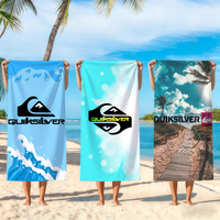 Luxury Q-QuiksilverS LOGO Towel Beach Oversized Soft Ultra Absorbent Quick Drying Large Pool Travel Camping Bathroom