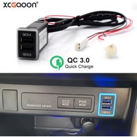 QC3.0 Quickcharge Car Charger Double USB Port Phone DVR Adapter For TOYOTA, Output Power 36W Max, Input Voltage 12V-24V