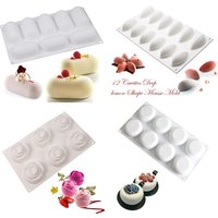 Mousse Cake Silicone Mold Onion Flower Rose Square Round Pastry Baking Tool For Dessert Soap Candle Making Supplies Chocolate