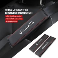 For Alfa Romeo Car Styling Emblem Leather Seat Belt Cover Accessories Giulietta 940 2010-2014 2019 2021