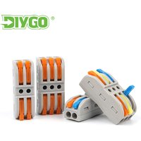 Connecteurs de fil GO DIY éventuelles L 222 223, borne rapide nuits, connecteur d'épissage de câble enfichable pour la maison, connecteur électrique de lumière LED