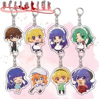 Anime Higurashi When They Cry Keychain Acrylic Ryugu Rena Sonozaki Mion Shion Figure Key Chain Keyring Key Ring For Fans Jewelry