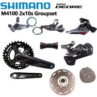 Shimano M4100 2x10s vtt Grouspet 170MM/175MM 36-26T manivelle M4100 M5100 manette de vitesse 10 vitesses HG54 chaîne BB MT501 ensemble de vélo de montagne