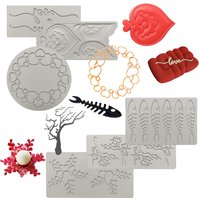 Meibum DIY Fondant Moulds Cake Decorating Tools Sugarcraft Silicone Molds Dessert Silicone Pad Kitchen Bakeware Pastry Lace Mat