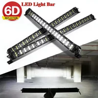 6D Lens Ultra Strip LED Light Bar 8" 14" 20" inch Driving Fog Lamp Work Light 4x4 Led Bar for Motorcycle Offroad SUV ATV Tractor