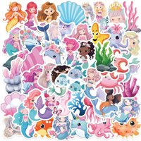 10/30/50PCS Cute Mermaid PVC Sticker Aesthetic Stationery Korean Decoration Scrapbooking School Supplies