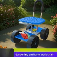 Greenhouse lazy car planting pruning rotating mobile lazy stool working bench lifting folding stool agricultural mobile stool