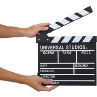 Director Video Scene Clapperboard Wooden TV Movie Cinema Clapboard Photography Prop for Vlog Recording Hanging Decoration