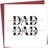 1pc Father’S Day Greeting Card-“I Love You” Design,Handwritten Thank You Note For Dad,Grandfather,Gift For Father’S Day,Birthday