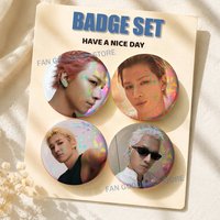 Singer T-TAEYANG 2-piece set Pins Backpack Clothes Jewelry Accessories Cartoon Round Brooch Button Badge Fans Collection Gifts