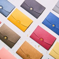 Hot stamping love special paper envelope colored small envelope pearlescent paper envelope
