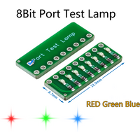 8-segment 8-bit LED Port Test Lamp Indicator Running water Port test lamp Red, Green and Blue Colors Optional diy kit electronic