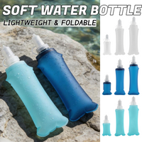 Outdoor Soft Water Bottle Collapsible TPU SportCup with Narrow Mouth Nozzle for Cycling Running Hiking Portable Water Flask Bag