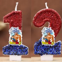 Dragon Ball Wukong Digital Candle Number 0-9 Kids Birthday Cake Decoration Supplies Cartoon Anime Party Accessories Supplies