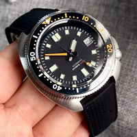 Tandorio 44mm Turtle Series 200m Waterproof Sapphire Crystal Glass Japan NH35A White Date C3 Lume Hands Automatic Men Dive Watch