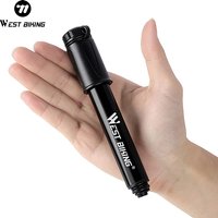 AliExpress West Biking WEST BIKING Bike Pump 100PSI Portable Schrader Presta Valve Inflator Aluminum Alloy Bicycle Hand Air Pump Tire Inflator
