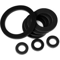 2-42mm Black Rubber Flat Washer / EPDM NBR Seal Gasket - Anti-Oil Waterproof O-Ring for Faucet Pipe & Water Hose