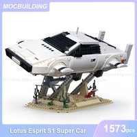MOC Building Blocks Lotus Esprit S1 Super Racing Sport Car Wet Nellie Model DIY Assemble Bricks Transport Toys Gifts 1573PCS