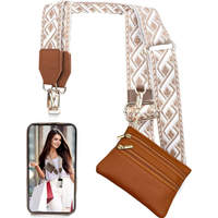 Boho Style Adjustable Crossbody Phone Lanyard Strap With Detachable Wallet Bag For Women Daily Use Travel