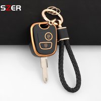 TPU Shell Fob For Peugeot 107 206 207 307 For Citroen C1 C2 C3 C4 For Toyota Aygo TPU Car Remote Smart Key Case Cover Keychain
