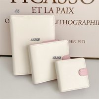A5 A6 A7 A8 White Binder Photo Card Collection Book Postcard Organizer Diary Notebook School Stationery
