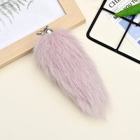 Fashion Furry Fur Animal Tails Keychain Backpack Key Holders Tail Keyring 13cm Hanging Pendants Pompom Pendants Car Charms