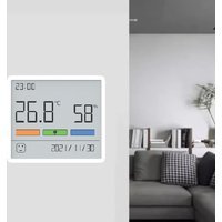 DUAK Atuman Digital LCD Indoor Convenient Temperature Sensor Humidity Meter Clock Electronic Thermometer Mini Hygrometer
