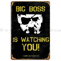 The Phantom Pain Big Boss Is Watching You Paulfierce Metal Signs Funny Print Create Rusty Wall Mural Tin Sign Poster