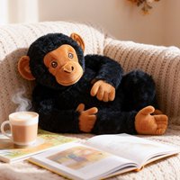 New Decoration Accompanies 1pc 50cm Black Orangutan Plush Toys Soft Stuffed Cartoon Monkey Doll Hug Pillow For Birthday Gifts