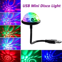 USB Mini Disco Ball Light USB Car Atmosphere Light RGB Dj Lighting Sound Party Ball Lights Room Decorations Lamp Strobe Light