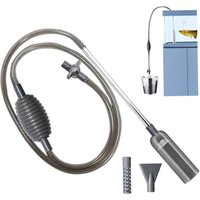 2.6m Manual Press Aquarium Gravel Cleaner Water Change Pump Cleaning Tools Water Changer Siphon, for Fish Tank Water Filter Tool