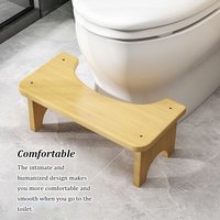 Bamboo Toilet Stool Toilet Brush Non-Slip Potty Seat Children Pregnant Foot Restroom Older Squat Bench Home Travel Kid Poop Seat