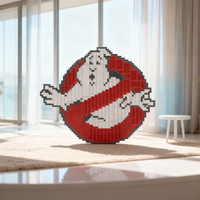 533pcs MOC Ghostbusters Logo Icons Model Building Blocks Creative DIY Gift Display Decor Assemble Premium Adult Kids Desk Home