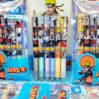Naruto anime cartoon press gel pen 0.5mm student press black bullet quick-drying signature pen learning stationery supplies