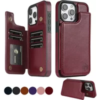 Wallet RFID Blocking Layer Protect Magnetic Flip Leather Case For iPhone Air 17 Pro Max 16e 16 15 Plus 14 13 12 11 XR Cover