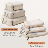 3PCS Travel Compression Packing Cube, Travel Bag Luggage Organizer Travel Essentials Carry-on Luggage Compression Cube