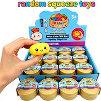 New 1-6pcs Blind Box Colorful Simulated Steamed Bun Squishy with Box Dumplings Sensory Squeeze Toy for Stress Relief